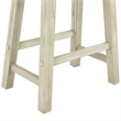 Pemberly Row Acacia Wood Backless Saddle Counter Stool in Sawgrass