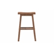 Pemberly Row Contemporary Backless Saddle Bar Stool in Barnwood
