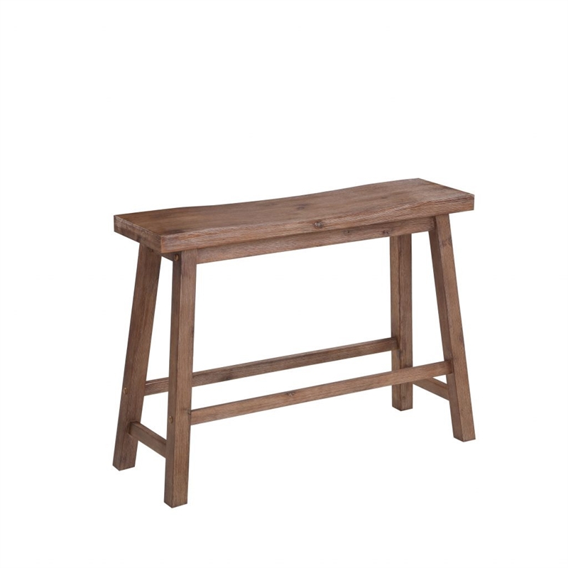 Pemberly Row Contemporary 4-Piece Acacia Wood Pub Set in Barnwood