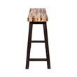 Pemberly Row Contemporary Backless Dining Bench in Blended Espresso