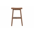 Pemberly Row Contemporary Acacia Wood Saddle Bar Stool in Barnwood