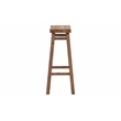 Pemberly Row Contemporary Acacia Wood Saddle Bar Stool in Barnwood