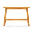 Pemberly Row Contemporary Backless Dining Bench in Honey Oak