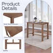Pemberly Row Contemporary Acacia Wood Pub Table in Barnwood Finish