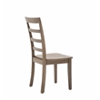 Pemberly Row Rubberwood Dining Chairs in Barnwood Brown (Set of 2)