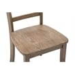 Pemberly Row Rubberwood Dining Chairs in Barnwood Brown (Set of 2)