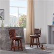 Pemberly Row Contemporary Swivel Counter Stool in Cappuccino