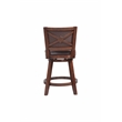 Pemberly Row Contemporary Swivel Counter Stool in Cappuccino