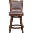 Pemberly Row Contemporary Counter Height Swivel Stool in Cappuccino