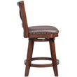 Pemberly Row Contemporary Counter Height Swivel Stool in Cappuccino