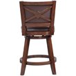 Pemberly Row Contemporary Counter Height Swivel Stool in Cappuccino