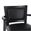 Pemberly Row Rubberwood Extra Tall Swivel Bar Stool in Black
