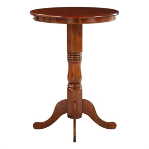 Pemberly Row Contemporary Rubberwood Pub Table in Cherry Finish