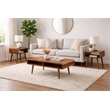 Pemberly Row Mid-Century 3 Piece Table Set in Rich Walnut Finish