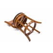 Pemberly Row Contemporary Hardwood Swivel Counter Stool in Fruitwood