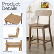 Pemberly Row Contemporary Rubberwood Counter Stool in Barnwood Brown