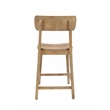 Pemberly Row Contemporary Rubberwood Counter Stool in Barnwood Brown