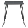 Pemberly Row Contemporary Steel Metal Pub Table in Gray Steel