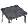 Pemberly Row Contemporary Steel Metal Pub Table in Gray Steel