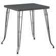 Pemberly Row Contemporary Steel Metal Pub Table in Gray Steel