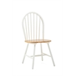 Pemberly Row Contemporary Hardwood Dining Chairs in Cream and Natural - Set of 2