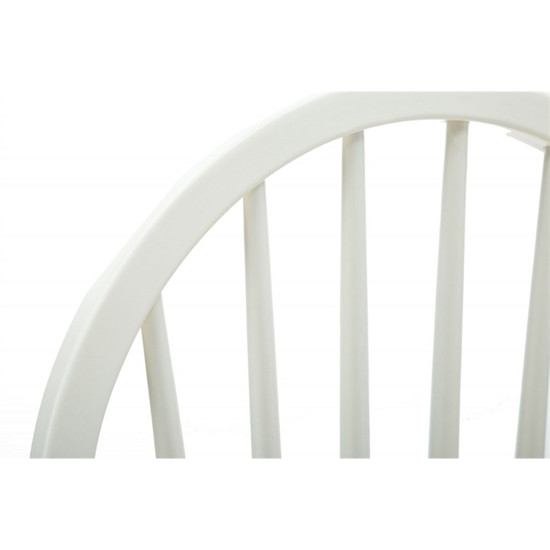 Pemberly Row Contemporary Hardwood Dining Chairs in Cream and Natural - Set of 2