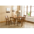 Pemberly Row Contemporary Rubberwood Rectangular Dining Table in Walnut