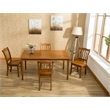 Pemberly Row Contemporary Rubberwood Rectangular Dining Table in Walnut