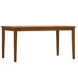 Pemberly Row Contemporary Rubberwood Rectangular Dining Table in Walnut