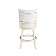 Pemberly Row Contemporary Hardwood Swivel Counter Stool in Buttermilk