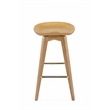 Pemberly Row Contemporary Backless Bar Height Swivel Stool in Natural