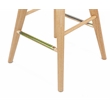 Pemberly Row Contemporary Backless Bar Height Swivel Stool in Natural