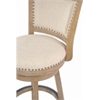 Pemberly Row Contemporary Swivel Bar Stool in Driftwood Wire Brush