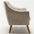 Pemberly Row Mid-Century Tufted Foam Cushion Loveseat in Gray