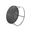 Pemberly Row Contemporary Round Metal Coffee Table in Dark Brown