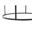 Pemberly Row Contemporary Round Metal Coffee Table in Dark Brown