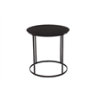 Pemberly Row Contemporary Round Metal End Table in Dark Brown
