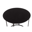 Pemberly Row Contemporary Round Metal End Table in Dark Brown