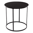 Pemberly Row Contemporary Round Metal End Table in Dark Brown