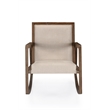 Pemberly Row Contemporary Hardwood Rocking Chair in Coffee Brushed