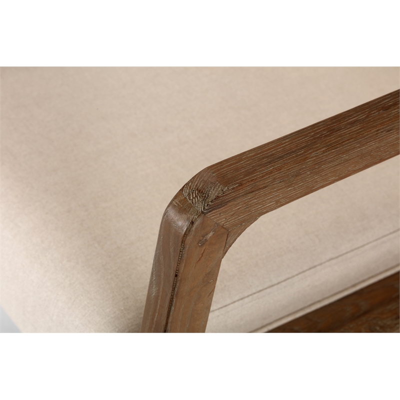 Pemberly Row Contemporary Hardwood Rocking Chair in Coffee Brushed