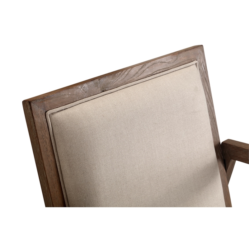 Pemberly Row Contemporary Hardwood Rocking Chair in Coffee Brushed