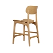 Pemberly Row Rubberwood Mid-Century Counter Stool in Natural