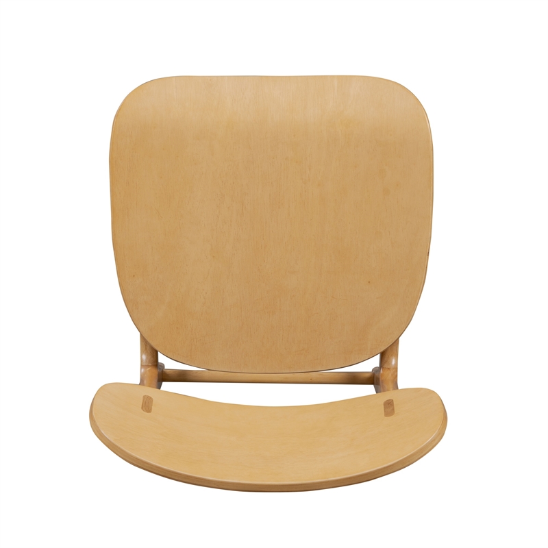 Pemberly Row Rubberwood Mid-Century Counter Stool in Natural