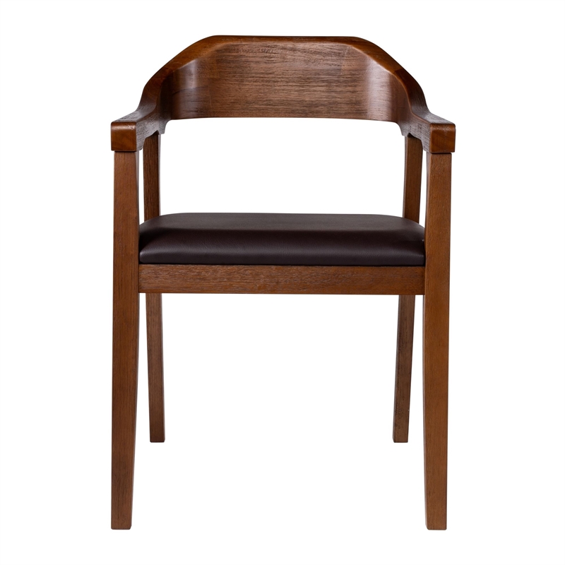 Pemberly Row Contemporary 5 Piece Dining Set in Chestnut Wire Brush