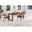 Pemberly Row Contemporary 5 Piece Dining Set in Chestnut Wire Brush