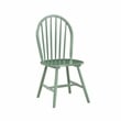Pemberly Row Rubberwood Spindle Dining Chairs (Set of 2) in Equestrian Green