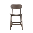 Pemberly Row Rubberwood Mid-Century Counter Stool in Carbonite