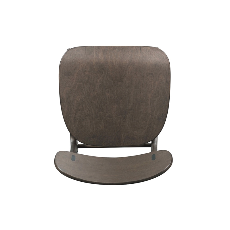 Pemberly Row Rubberwood Mid-Century Counter Stool in Carbonite