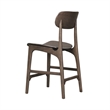 Pemberly Row Rubberwood Mid-Century Counter Stool in Carbonite